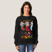 Sweatshirt Sloth Noël Sock Sloth Santa Hat Lights Noël T (Devant entier)
