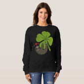 Sweatshirt Sloth On Shamrock Hearts Cute St Patricks Day Men  (Devant entier)