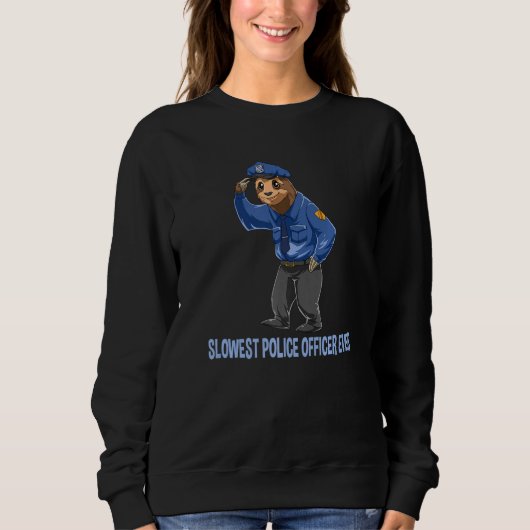 Sweatshirt Sloth Police Officer Detective Funny Policemen Pre (Devant)