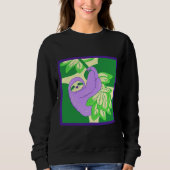 Sweatshirt Sloth pourpre (Devant)