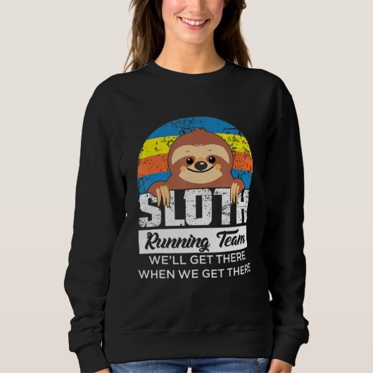 Sweatshirt Sloth Runner Team Runner Runout Workout (Devant)