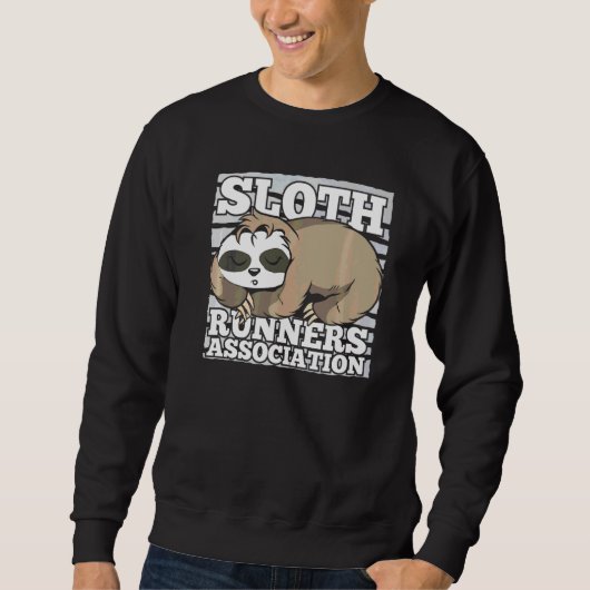Sweatshirt Sloth Runners Association Sleeping Animal Sloth R (Devant)