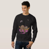 Sweatshirt Sloth Sleeping Hanging Externe Animal (Devant entier)