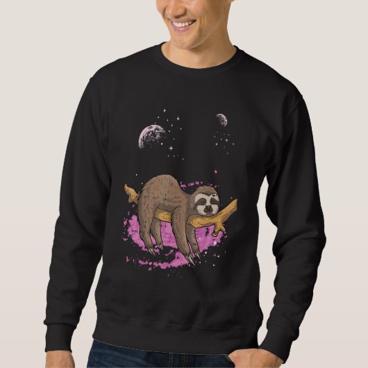 Sweatshirt Sloth Sleeping Hanging Externe Animal (Devant)