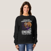 Sweatshirt Sloth Support Purple Ribbon Warrior Fibromyalgia A (Devant entier)