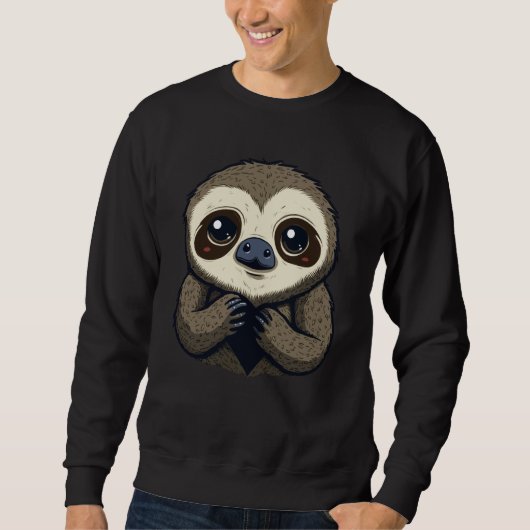 Sweatshirt Sloth valentine's day heart (Devant)