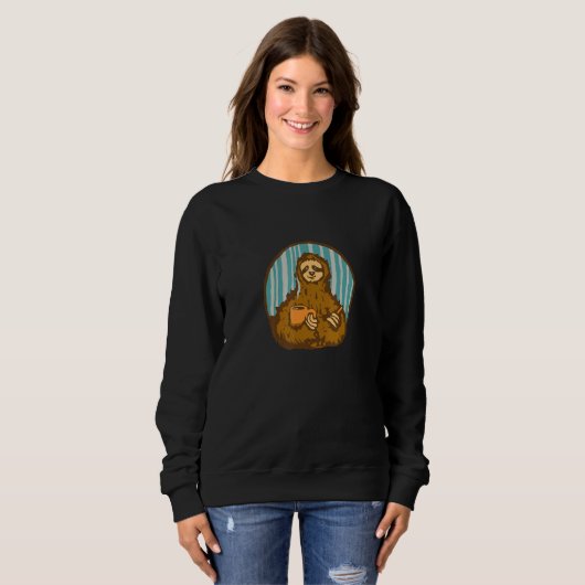 Sweatshirt Sloth with coffee mug (Devant entier)