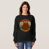Sweatshirt Sloth Yoga Doing Nothing Lazy Retro (Devant entier)