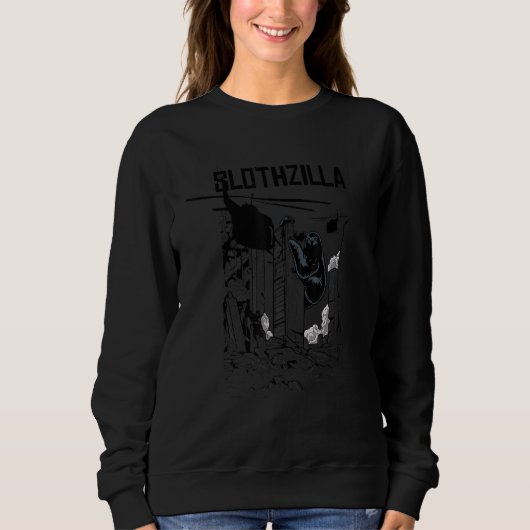 Sweatshirt Slothzilla Apocalyptic Parodie Sloth Cadeau pour H (Devant)