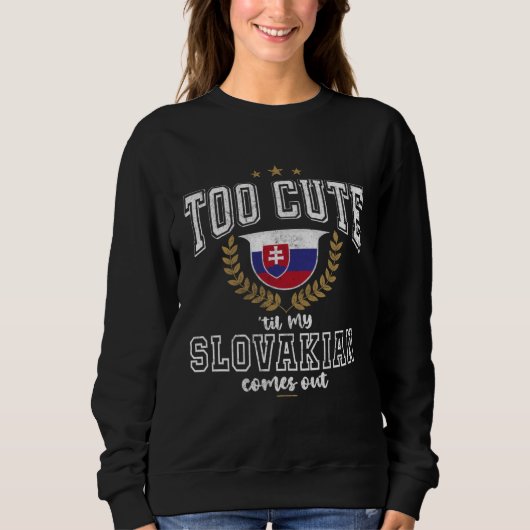 Sweatshirt Slovakia Flag Men & Women Cute Til Slovaks (Devant)