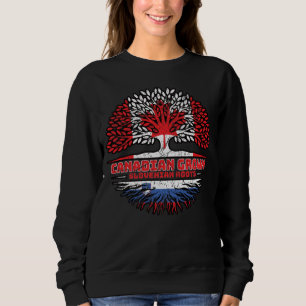 Sweatshirt Slovénie Drapeau canadien slovène des racines d'ar