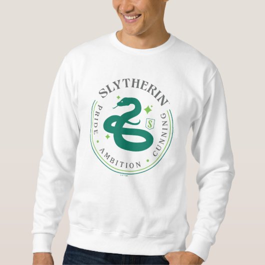Sweatshirt SLYTHERIN™ Green Snake House Pride Badge (Devant)