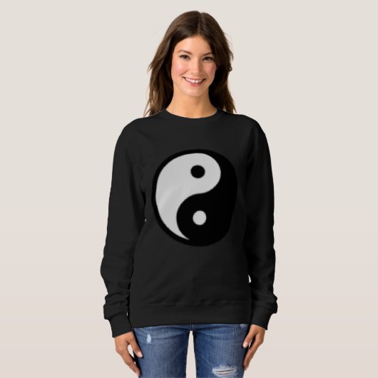 Sweatshirt Small Yin Yang, Tai chi, Qi gong, polarity, dualit (Devant entier)