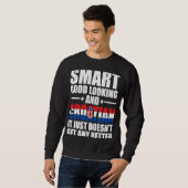 Sweatshirt Smart Good look Drapeau croate Croatie Croate (Devant entier)