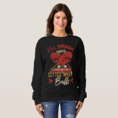 Sweatshirt Smash Your Balls Funny Table Tennis Player (Devant entier)