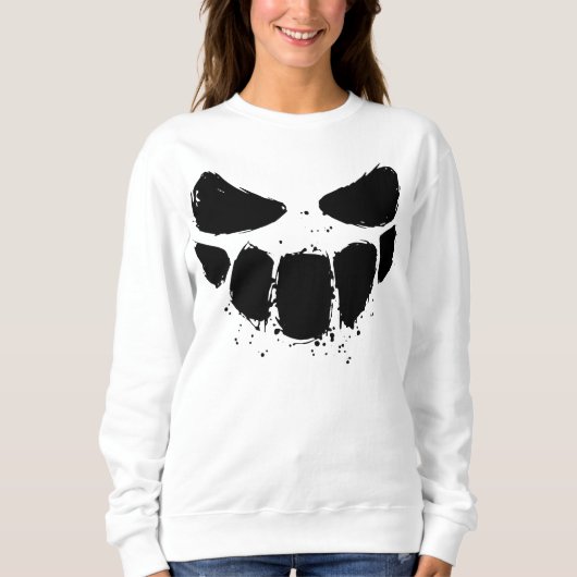 Sweatshirt Smile Éffrayant Face Halloween heureux (Devant)
