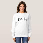 Sweatshirt Smile Smile Happy Word Image (Devant entier)