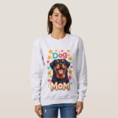 Sweatshirt Smiling Rottweiler Dog Mom (Devant entier)