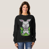Sweatshirt Smilling Easter Bunny With Hare Teeth On Easter (Devant entier)