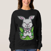Sweatshirt Smilling Easter Bunny With Hare Teeth On Easter (Devant)
