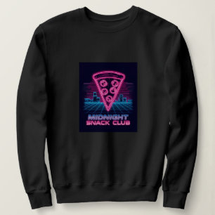 Sweatshirt Snack Club de minuit - Neon Synthwave Pizza Slice