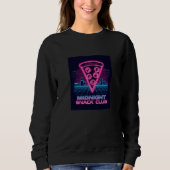 Sweatshirt Snack Club de minuit - Neon Synthwave Pizza Slice (Devant)