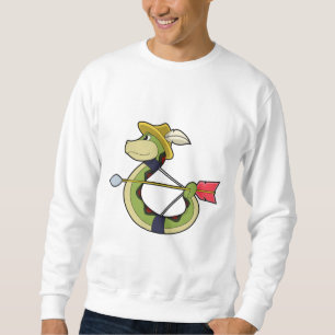 Sweatshirt Snake as Archer with Bow & Arrow