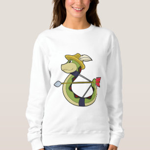 Sweatshirt Snake as Archer with Bow & Arrow