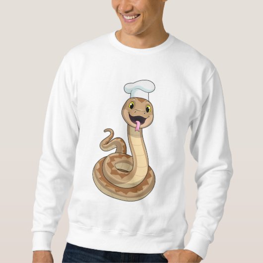 Sweatshirt Snake as Cook avec Chef casquette (Devant)
