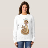 Sweatshirt Snake as Cook avec Chef casquette (Devant entier)