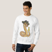 Sweatshirt Snake as Pirate with Hook Hand & Eye patch (Devant entier)