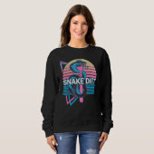 Sweatshirt Snake Diet Snake Lover Retro (Devant entier)