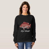 Sweatshirt Snapper Red Snapper Peinture Red Snapper pêcheur (Devant entier)
