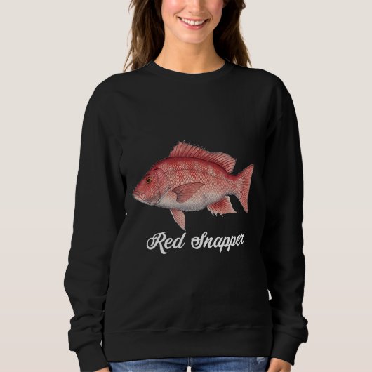 Sweatshirt Snapper Red Snapper Peinture Red Snapper pêcheur (Devant)