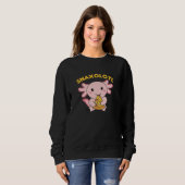 Sweatshirt Snaxolotl Axolotl Lover Cute Animaux Pizza (Devant entier)
