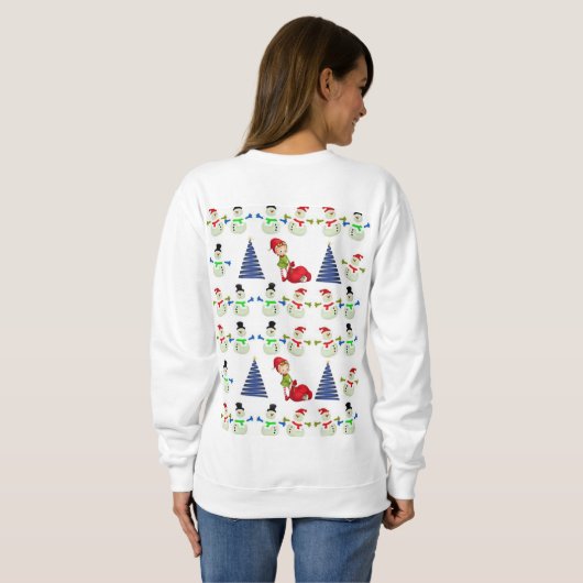 Sweatshirt Sneeuwman Elf (Achterkant volledig)