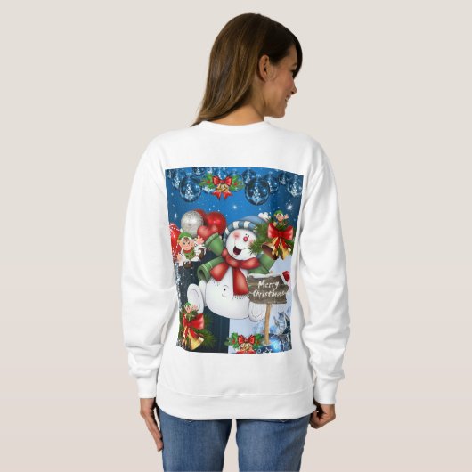Sweatshirt Sneeuwman Elf (Achterkant volledig)