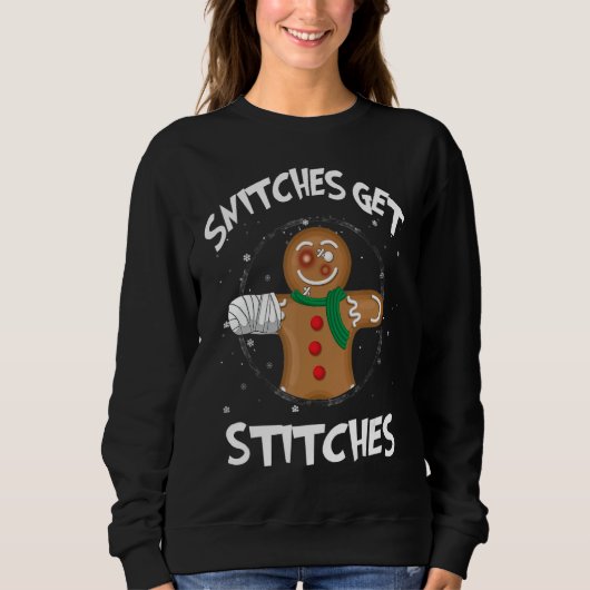 Sweatshirt Snitches Obtenir Des Étiquettes Cute Gingerbread F (Devant)