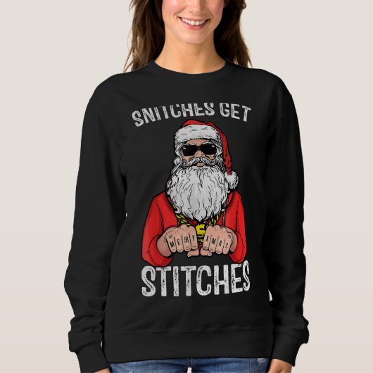 Sweatshirt Snitches Obtenir des points Père Noël (Devant)
