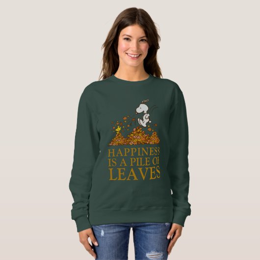 Sweatshirt Snoopy & Bois Feuilles d'automne (Devant entier)