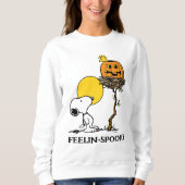 Sweatshirt Snoopy & Bois Nid Avec Jack O'Lantern (Devant)