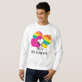 Sweatshirt Snoopy et Woodstock| Coeurs arc-en-ciel (Devant entier)