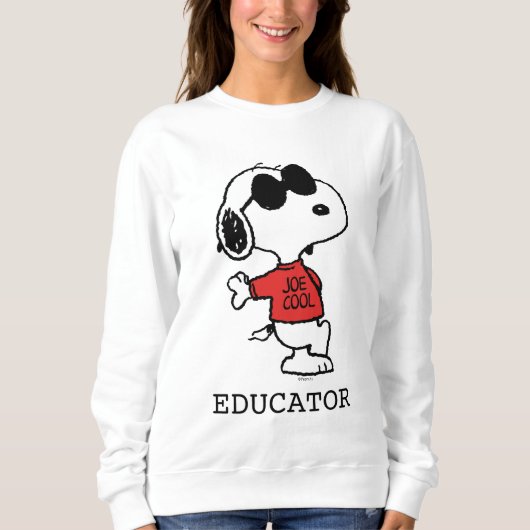 Sweatshirt Snoopy "Joe Cool" Teacher (Devant)