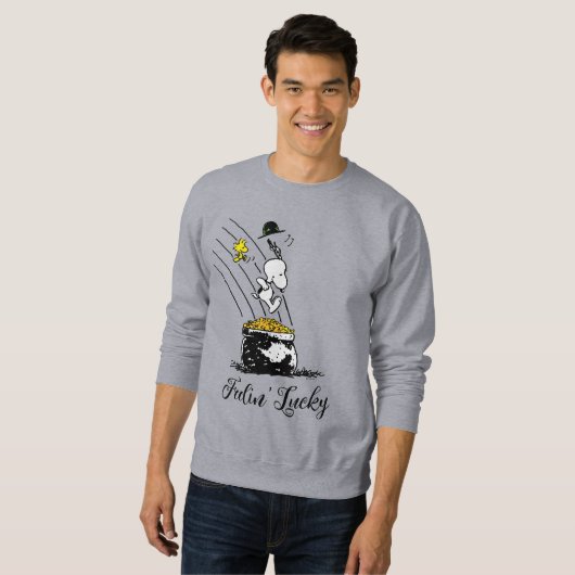 Sweatshirt Snoopy Jumping dans le pot d'or (Devant entier)