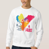 Sweatshirt Snoopy | Rainbow Love Heart (Devant)