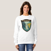 Sweatshirt Snoqualmie Falls Washington Cascade Vintage (Devant entier)