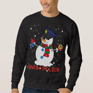 Sweatshirt Snow Police mignon Noël Fête Snowman Dit
