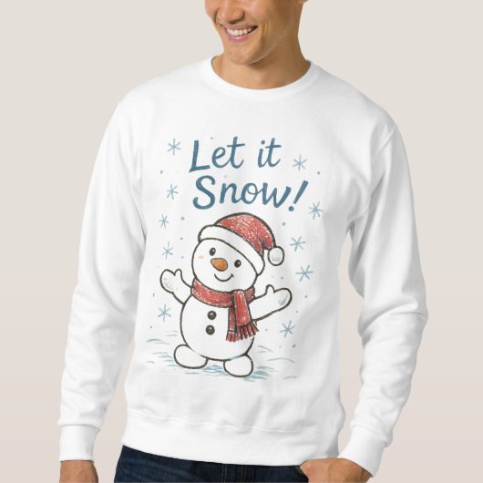 Sweatshirt Snowbear Snowman in Santa Hat (Devant)