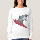 Sweatshirt Snowboard requin (Devant)