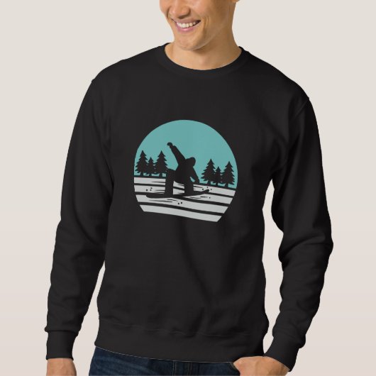 Sweatshirt Snowboard Rétro Vintage (Devant)
